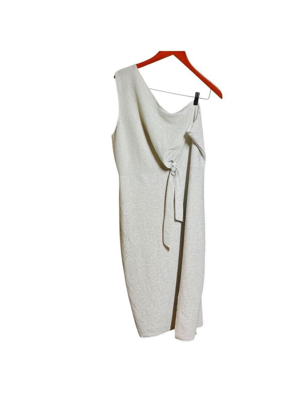 Silver One Shoulder semi-formal dress